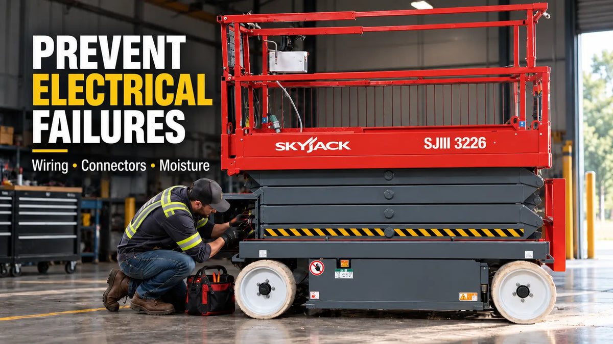 How to Prevent Common Scissor Lift Electrical Failures: Wiring, Connectors & Moisture Inspection