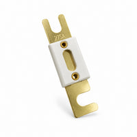 40833GT 275 amp fuse with gold metal terminals and white insulating body