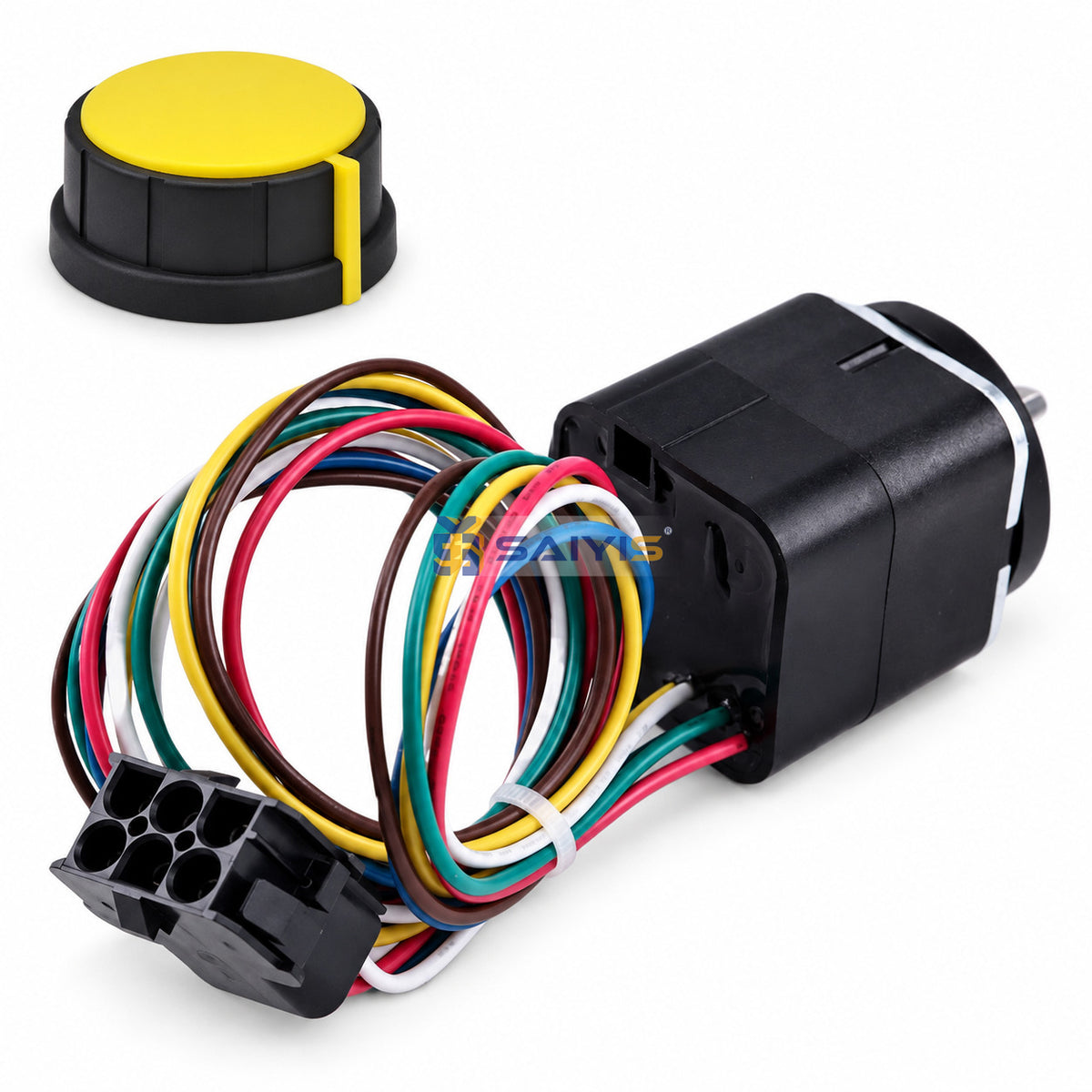 JLG 4360407 rotary speed switch rear housing and wiring connector with 2560136 knob