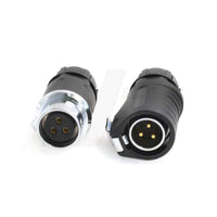 SAIYIS LP20 3 Pin IP67 Waterproof Connector 30A | Bayonet Quick Disconnect Male Female Cable Plug Receptacle for Aerial Lift Control Box
