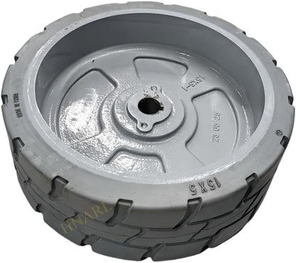 Conjunto de Roda e Pneu Sólido SAIYIS 105454GT 15x5 para Plataformas Elevatórias Genie