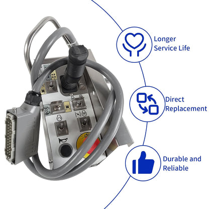 Features of 166122 direct replacement control box with stainless steel housing for Skyjack scissor lifts