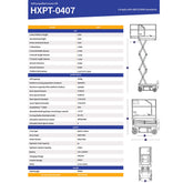 SAIYIS HXPT-0407 Self-Propelled Electric Scissor Lift (19ft Max Working Height)