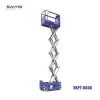 SAIYIS HXPT-0608 Self-Propelled Electric Scissor Lift (26ft Max Working Height, 507lbs Capacity)