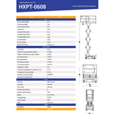 SAIYIS HXPT-0608 Self-Propelled Electric Scissor Lift (26ft Max Working Height, 507lbs Capacity)