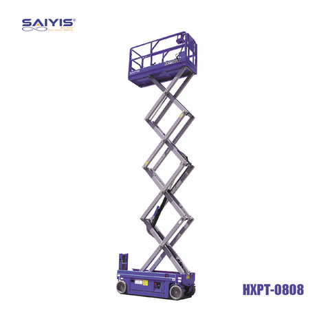 SAIYIS HXPT-0808 Self-Propelled Electric Scissor Lift (33ft Max Working Height, 705lbs Capacity)