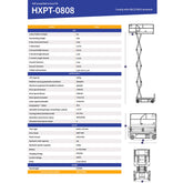 SAIYIS HXPT-0808 Self-Propelled Electric Scissor Lift (33ft Max Working Height, 705lbs Capacity)