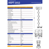 SAIYIS HXPT-1012 Self-Propelled Electric Scissor Lift (39ft Max Working Height, 705lbs Capacity)