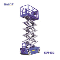 SAIYIS HXPT-1012 Self-Propelled Electric Scissor Lift (39ft Max Working Height, 705lbs Capacity)