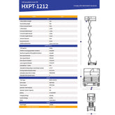 SAIYIS HXPT-1212 Self-Propelled Electric Scissor Lift (46ft Max Working Height, 705lbs Capacity)