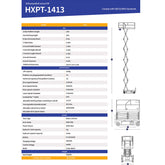 SAIYIS HXPT-1413 Self-Propelled Electric Scissor Lift (52ft Max Working Height, 705lbs Capacity)