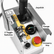 Close-up of the SAIYIS 156879 control panel showing joystick, toggle switches, gauge and emergency stop