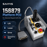 SAIYIS 156879 platform PCU showing lift, lower, drive and emergency stop functions for selected Skyjack SJIII lifts