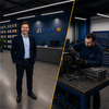 SAIYIS aerial work platform parts sales representative and repair technician in the workshop
